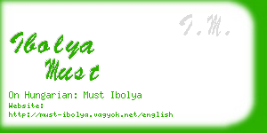 ibolya must business card
